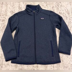Patagonia Kids Better Sweater Navy Fleece Jacket - Medium